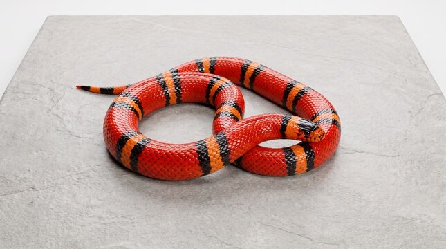 Honduran milk snake on a stone tile