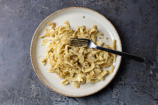 Traditional Hungarian Walnut Pasta Served on Plate