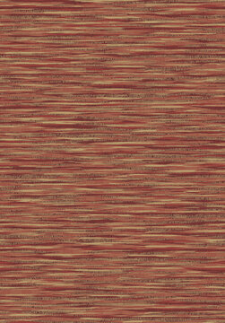 Seamless sophisticated terracotta red abstract texture featuring elegant beige horizontal ikat hatching patterns and refined artistic technical textile surface
