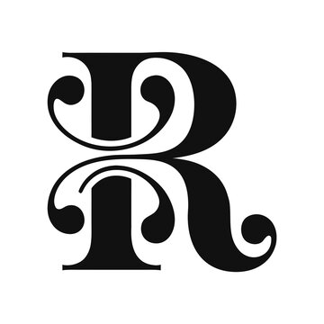 Classic serif letter C, black bold initial vector, elegant alphabet typography for branding and monogram design