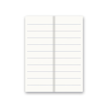 Blank half fold white paper flat design isolated on transparent background