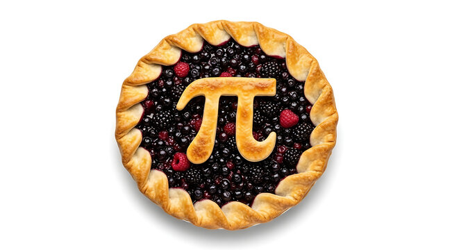 Golden pi symbol with decorative frame