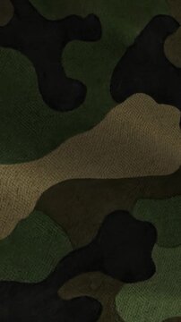 Seamless Military Camouflage Pattern Background Loop.