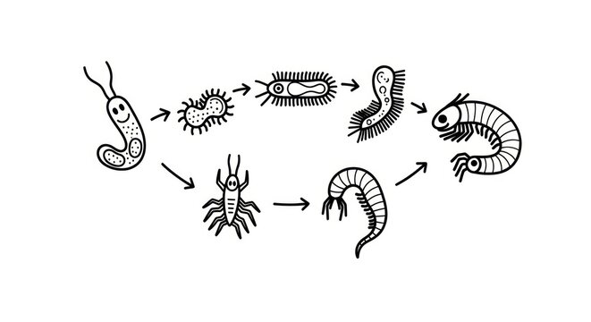 Life cycle of a crustacean larva.
