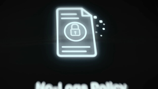 Commercial Stock Photograph Of No Logs Policy Icon Protects Browsing Records