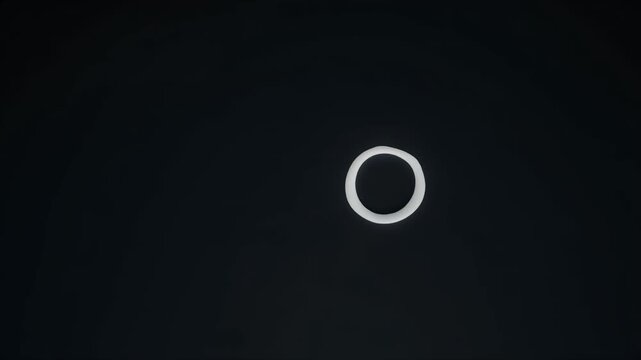 A white, amorphous donut-shaped object with subtle texture is centered on a black background.