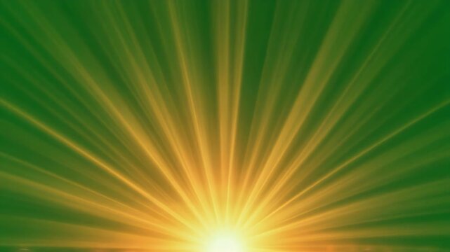 Radiant sunburst effect with green and yellow gradient background.