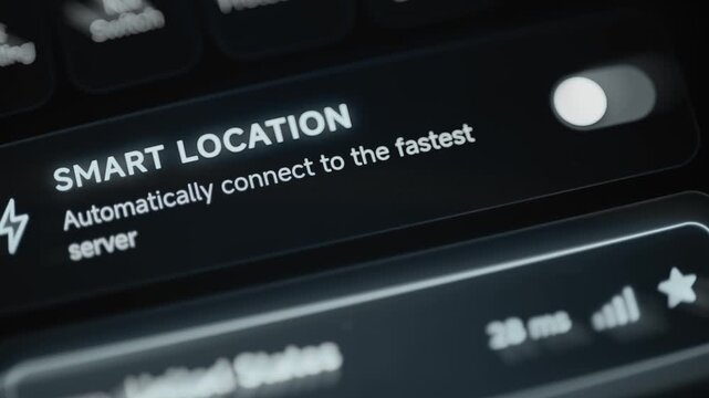 Interactive Smart location chooses fastest available VPN server