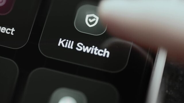 Interactive Kill switch control prevents accidental internet exposure
