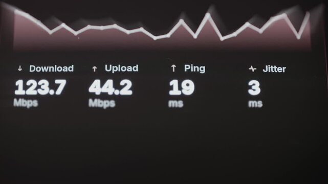 Interactive VPN performance shows 122.4 download 42.6 upload 17ms ping