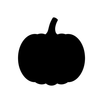 Black silhouette pumpkin icon Vector