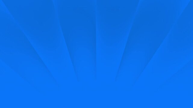 Blue background with radiating stripes and shadows creating a dynamic sunburst effect pattern. Ideal for digital designs and abstract backgrounds.