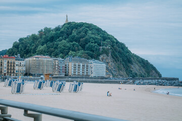 Fototapeta premium Zurriola beach in San Sebastian Spain