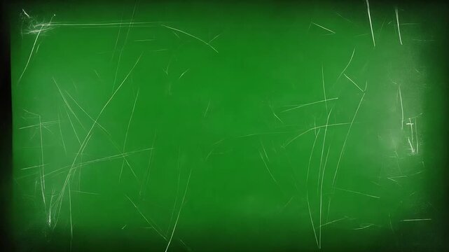 A close-up, detailed abstract image of a scratched green chalkboard surface.