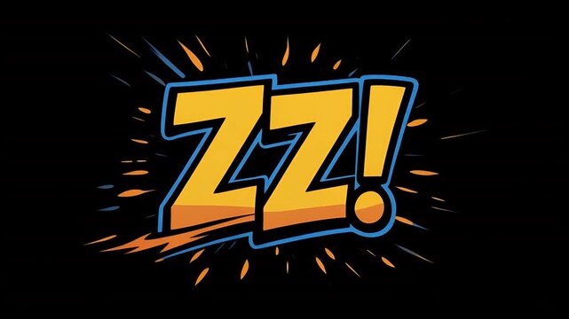 The sound effect "ZZZ!" represented in a stylized comic book font.