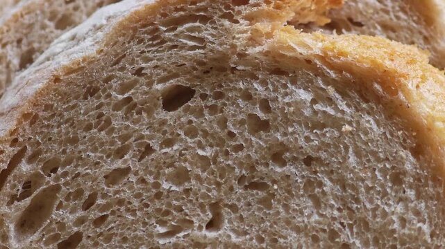 A fresh slice of sourdough bread