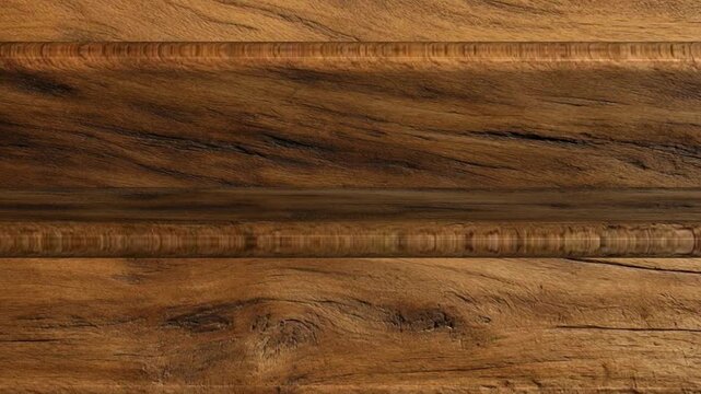 Teak wooden boards rotating in a seamless loop with detailed natural grain, rich texture, refined surfaces and distinctive timber character for design