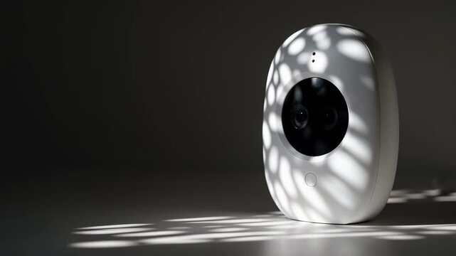 Minimalist White Object with Shadow Pattern.