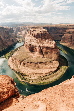 Stunning aerial view of Horseshoe Bend Arizona