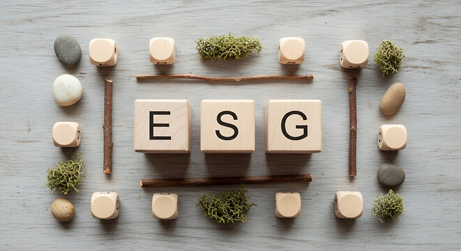 Wooden sign with isg letters on rustic background