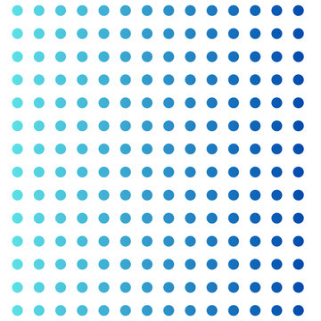 Blue gradient dot pattern on a transparent background for modern abstract design and digital wallpaper
