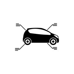 Obraz na płótnie Canvas Car Computer Diagnostic sign icon isolated on white background