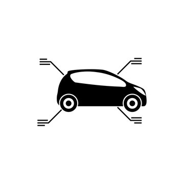 Car Computer Diagnostic sign icon isolated on white background