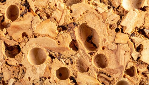 Macro texture of natural cork material surface