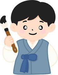 Fototapeta premium Korea traditional character illustration 