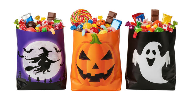 Halloween trick or treat candy bags.