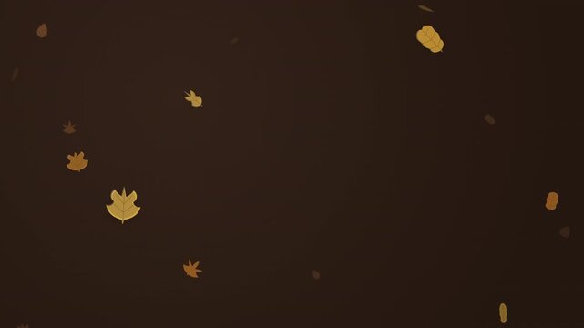 Luxury golden autumn leaves background in an elegant 2.5D style