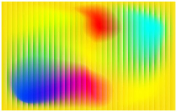 Bright abstract vertical striped background with bold yellow blue and red glowing color gradients