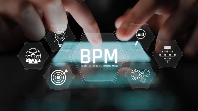 Business Process Management concept showing workflow analysis, process optimization, team collaboration, automation, and performance improvement Marrow