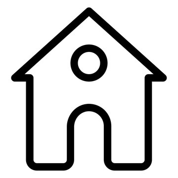 Residential House Building Home Line Icon