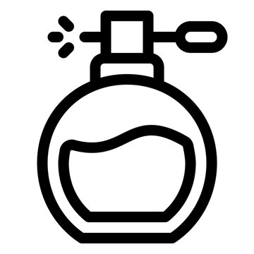 Cosmetic Perfume Spray Fragrance Line Icon