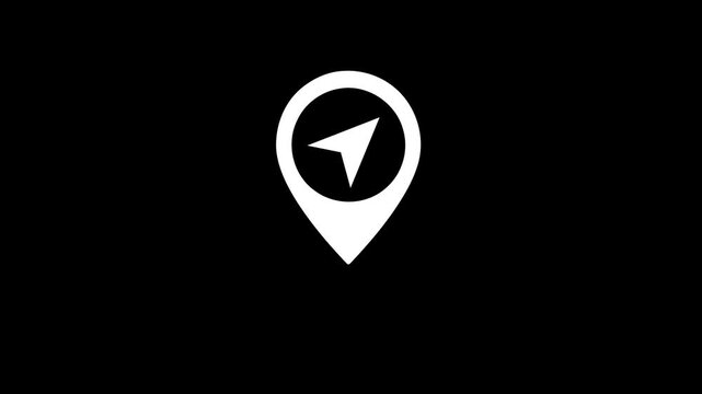 Location pin icon motion animation for digital interface design projects