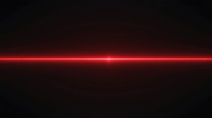 Fototapeta premium Bright Red Laser Beam Light Streak Across Dark Background abstract celebration 