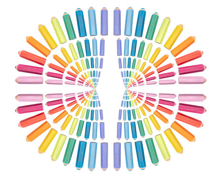 colorful eraser in shaped pencil