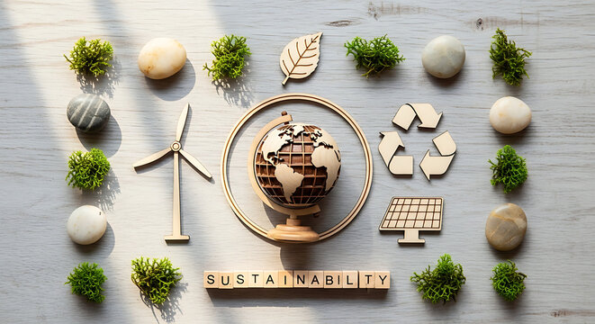 Buddha statue with mandala and plants background