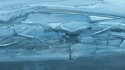 abstract background of ice structure in a lake background. Farnebofjarden national park. © Conny Sjostrom