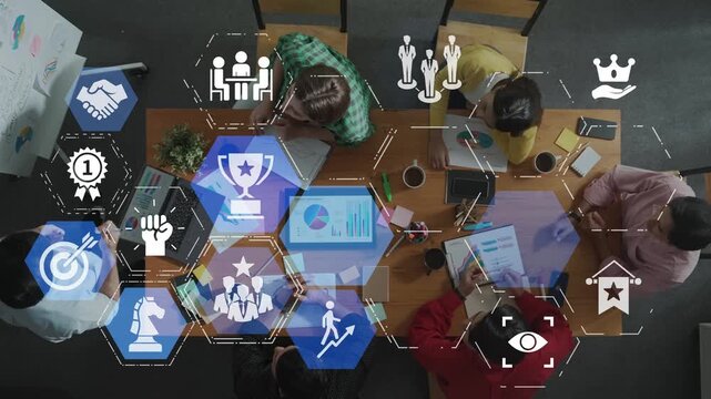 Leadership icons symbolize teamwork, vision, and decision-making. Leadership guides business, leadership inFunnels growth, and leadership supports management success. Funnel