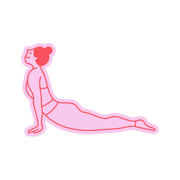 Vector sketch doodle illustration in trendy line style, fit and gym, wellness concept, feminine character and mascot related to fitness, pilates, sport and healthy lifestyle