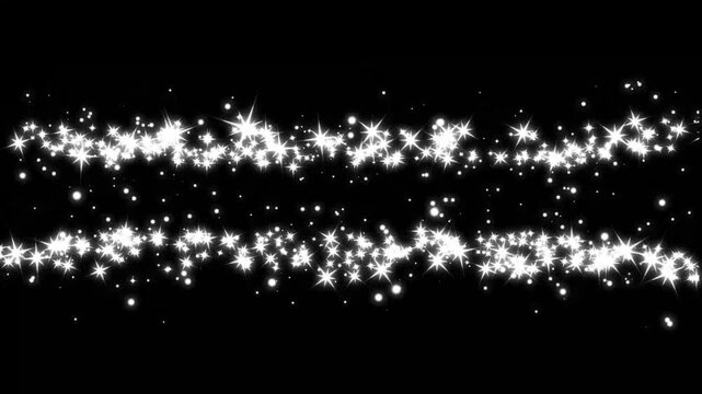 rectangle star border animation in 4k with radiant glitter particle burst, glowing center light ray, magic line swirl, dynamic galaxy explosion, and sparkling frame