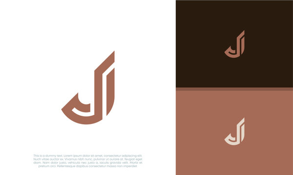 Initials J logo design. Initial Letter Logo.	
