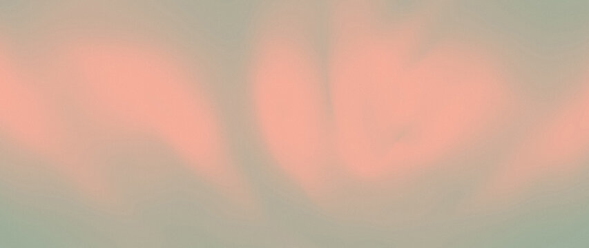 Abstract Sage Green and Peach Fluid Wave Background with Soft Blurs and Grain Texture