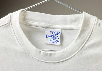 Mockup Of Customized Clothing Label