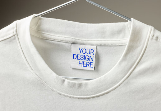 Mockup Of Customized Clothing Label