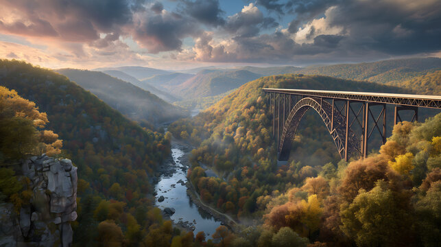 Autumn Canyon Railway Bridge
