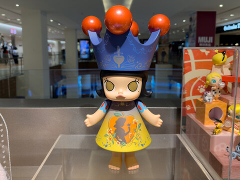 PENANG, MALAYSIA - JUL 21, 2026: Molly Royal collectible figure displayed inside Pop Mart retail store.