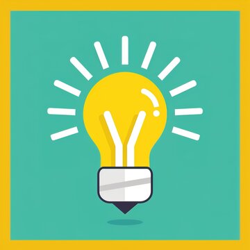 Yellow Light Bulb Icon Idea Symbol